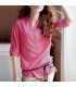 Pink leisure chiffon shirt