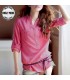 Pink leisure chiffon shirt