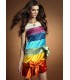 Rainbow satin dress