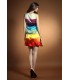Rainbow satin dress