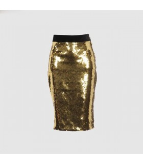 Gold sequin skirt