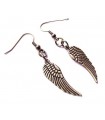 Angel wings bronze earrings