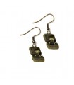 Treasure box bronze earrings
