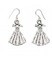 Silver victorian dress earrings