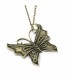 Antique butterfly bronze necklace