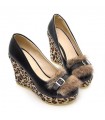 Chaussures de fourrure léopard mode