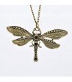 Bronze vintage dragonfly necklace