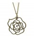 Bronze vintage rose necklace