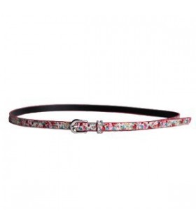 Embellished pink skinny belt﻿