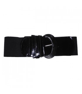 Noir large ceinture élastique