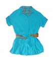 Turquoise fashion tunic with scarf