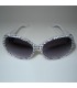 White fashion frames sunglasses