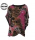Animal print chiffon blouse