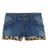 Leopard print short jeans