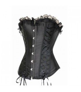 Black classic corset with lace