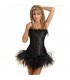 Black classic corset with lace