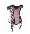 Pink classic corset with lace