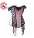 Pink classic corset with lace