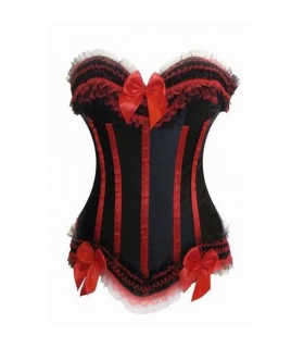Sexy corset with red lace