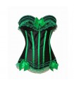 Sexy corset with green lace