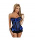 Sexy corset with blue lace