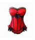 Chic corset burlesque rouge
