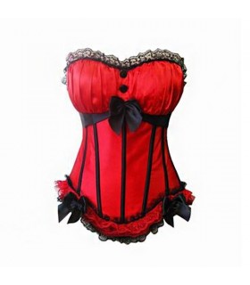 Elegante corsetto burlesque rosso
