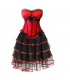 Chic red burlesque corset