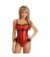 Elegante corsetto burlesque rosso