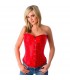 Rosso strass raso corsetto