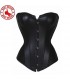 Black leather corset