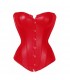Red leather corset