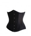 Satin black underbust corset