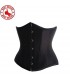 Satin black underbust corset
