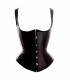 Underbust black satin corset