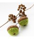 Crochet earrings acorn style