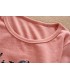 Pink trendy long sleeves t-shirt