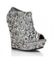 Sparkle sequin silver sexy boots