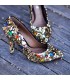 Sequin colored embellished crazy shoes
