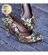 Sequin colored embellished crazy shoes