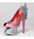 Metallic rosa e blu farfalla scarpe architettoniche