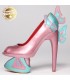 Metallic rosa und blauen Schmetterling architektonischen Schuhe