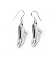 Silver shoe earrings