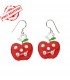 Juicy apple silver earrings