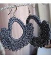 Grey crochet earrings