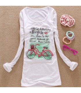 Bicicletta lungo maniche t-shirt