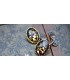 Oval leopard fashion earrings
