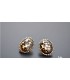 Oval leopard fashion earrings