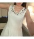 White embellished italian dress