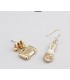 Bag and shoe gold earrings